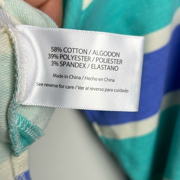 Wildfox Sweater Women’s Size XL Striped Multicolor Blue Retro Classic Old Money - Picture 5 of 9